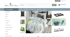 Desktop Screenshot of homesweetlinens.com